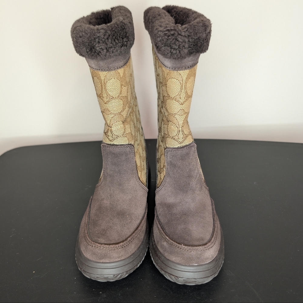 Coach Women's Sherman Signature Cold Weather Boots Size 6B - Picture 3 of 9